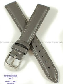 Skórzany pasek do zegarka Pacific W83N.24.6.6, 24 mm, Szary