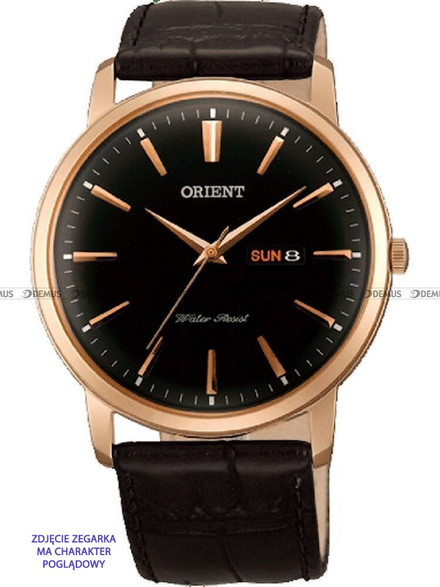 Skórzany pasek do zegarka Orient UDDYLRB, 22 mm, Czarny
