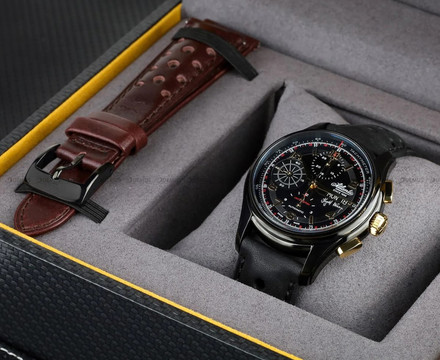 Zegarek Męski Automatyczny Atlantic Worldmaster Krzysztof Hołowczyc 55853.46.95LE - Limitowana Edycja - Dodatkowy pasek w zestawie