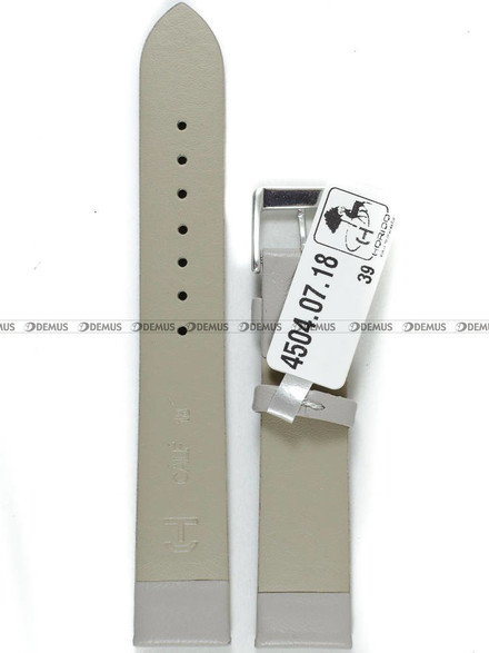Skórzany pasek do zegarka Horido 4504.07.18S, 18 mm, Szary