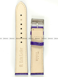 Skórzany pasek do zegarka Tekla PT24.20.6.1, 20 mm, Fioletowy