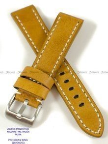 Skórzany pasek do zegarka Pacific W48.24.32.7, 24 mm, Brązowy