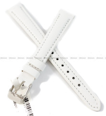 Skórzany pasek do zegarka Minet MSBUW22, 22 mm, Biały