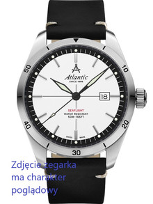 Pasek do zegarka skórzany Atlantic - PA ATL SKORA CZAR GLADKI CZAR NIC-M 22S - 22 mm