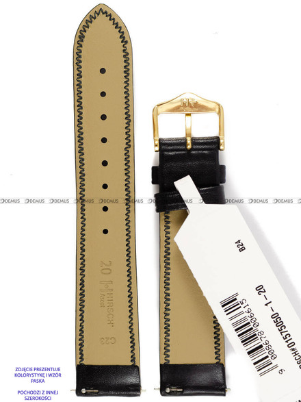 Pasek skórzany z do zegarka - Hirsch Ascot 01575050-1-18 - 18 mm