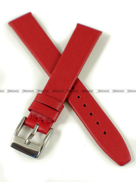 Skórzany pasek do zegarka Pacific W104.16.4, 16 mm, Czerwony