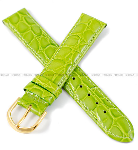 Pasek skórzany do zegarka - Demus PSD5.18.11-G - 18 mm
