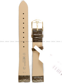 Pasek skórzany z jaszczurki do zegarka - Hirsch Lizard 01766010-1-17 - 17 mm