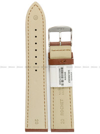 Pasek skórzany do zegarka - Rochet Miami 5412003ST - 20 mm - Brązowy