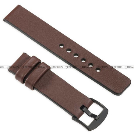 Skórzany pasek do zegarka moVear WQU0S010000BKMM24B1, 24 mm, Brązowy