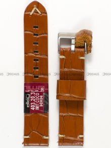 Skórzany pasek do zegarka Diloy 403.20.3, 20 mm, Brązowy