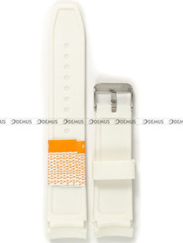 Silikonowy pasek do zegarka Diloy S252C.22.22, 22 mm, Biały