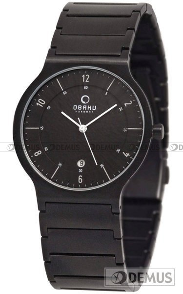Stalowa bransoleta do zegarka Obaku V133GBBSB, 22 mm, Czarna