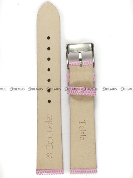 Skórzany pasek do zegarka Tekla PT7.18.17, 18 mm, Różowy