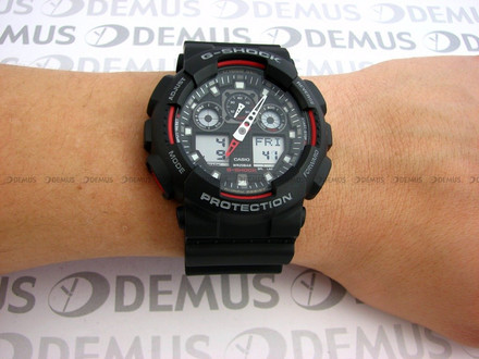 Zegarek Casio G-Shock GA-100-1A4ER Męski, Kwarcowy, Wskazówkowo-Elektroniczny