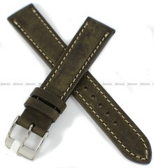 Skórzany pasek do zegarka LAVVU LSRUG18, 18 mm, Zielony