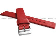 Skórzany pasek do zegarka LAVVU LSCUR20, 20 mm, Czerwony
