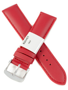 Pasek skórzany do zegarka - Rochet New York 3012005XS - 20 mm - Czerwony