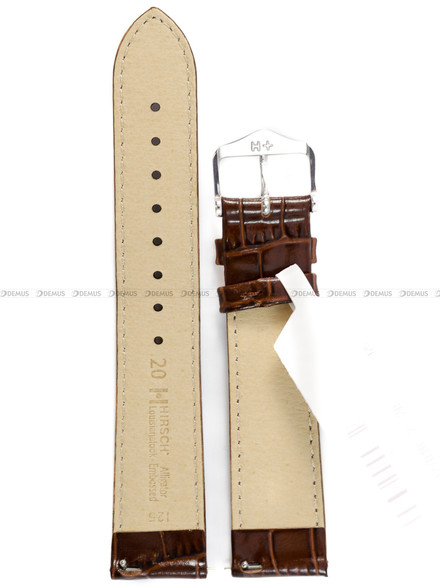 Skórzany pasek do zegarka Hirsch 03427010-2-20, 20 mm, Brązowy