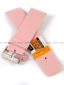 Skórzany pasek do zegarka Diloy 327.24.13, 24 mm, Różowy