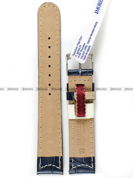 Skórzany pasek do zegarka Morellato A01U3882A59064CR18, 18 mm, Niebieski