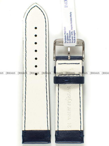 Skórzany pasek do zegarka Morellato A01X5274C91062CR24, 24 mm, Niebieski