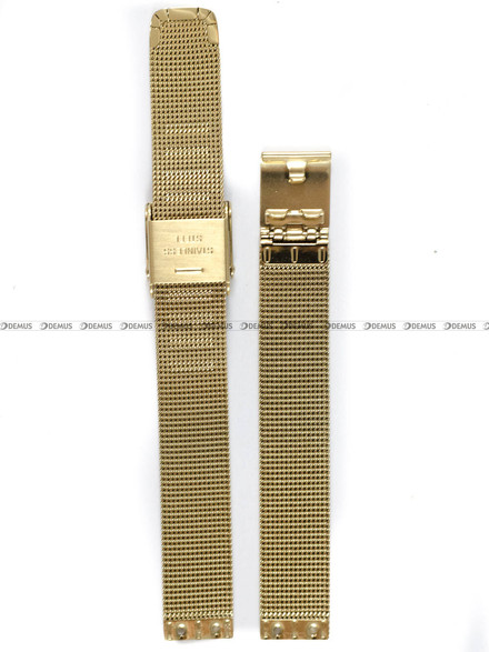 Pozłacana, siateczkowa (mesh) bransoleta do zegarka Obaku V223LXGIMG, 12 mm, Złota