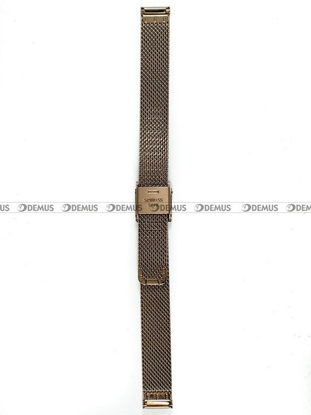 Pozłacana, siateczkowa (mesh) bransoleta do zegarka Chermond BR-RG3-12, 12 mm, różowe złoto