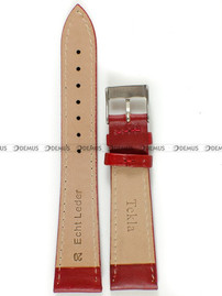 Skórzany pasek do zegarka Tekla PT39.20.4.4, 20 mm, Czerwony