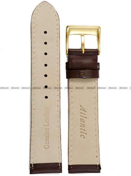 Pasek do zegarka skórzany Atlantic - PA ATL SKORA BRAZ GLADKI-P 22G - 22 mm