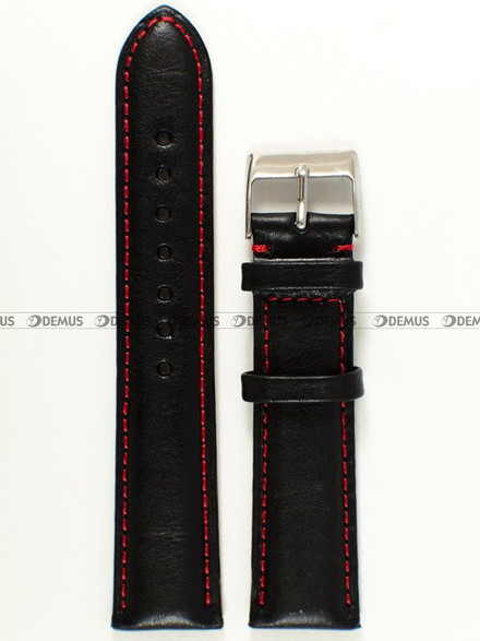 Skórzany pasek do zegarka Tekla PT24.20.1.4, 20 mm, Czarny