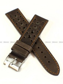 Skórzany pasek do zegarka LAVVU LSGUC22, 22 mm, Brązowy