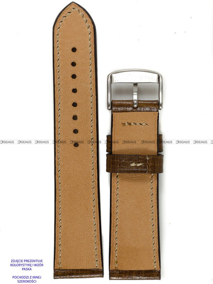 Pasek skórzany ręcznie robiony A. Kucharski Leather - Conceria Puccini Palmellato - chestnut/camel 18 mm