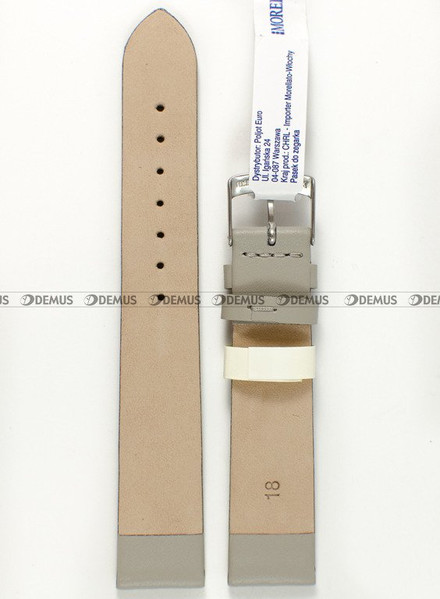 Skórzany pasek do zegarka Morellato A01X5126875094CR18, 18 mm, Szary
