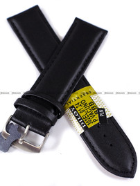 Skórzany pasek do zegarka Diloy 302EL.24.1, 24 mm, Czarny