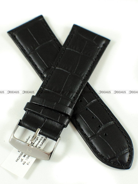 Skórzany pasek do zegarka Horido 0189.01.26S-MAT, 26 mm, Czarny