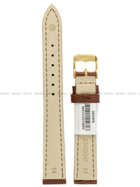 Pasek skórzany do zegarka - Rochet Opaline 5381403ST - 14 mm - Brązowy