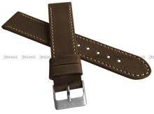 Skórzany pasek do zegarka LAVVU LSAUC24, 24 mm, Brązowy