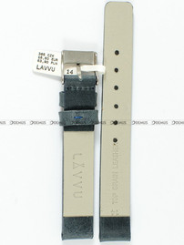 Skórzany pasek do zegarka LAVVU LSCUL14, 14 mm, Niebieski
