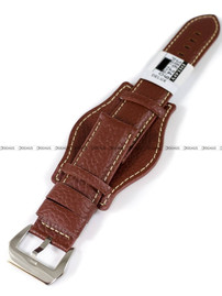 Skórzany pasek do zegarka Diloy 386.24.9, 24 mm, Brązowy