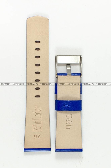 Skórzany pasek do zegarka Tekla PT48.26.5, 26 mm, Niebieski