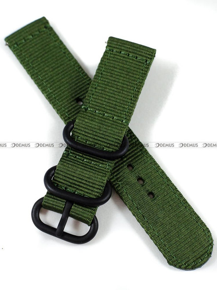 Nylonowy pasek do zegarka Nato PND2.20.3, 20 mm, Zielony