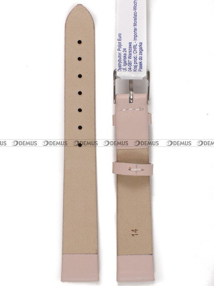 Skórzany pasek do zegarka Morellato A01X5126875128CR14, 14 mm, Różowy