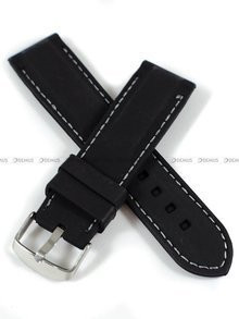 Silikonowy pasek do zegarka Demus PGS3.24.1.11, 24 mm, Czarny