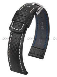 Skórzany pasek do zegarka Hirsch 02592050-2-22, 22 mm, Czarny