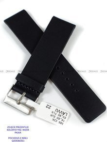 Skórzany pasek do zegarka LAVVU LSCUB26, 26 mm, Czarny