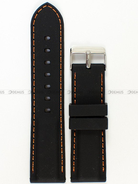 Pasek do zegarka z tworzywa Chermond PG1.24MM.1.5, 24 mm, Czarny