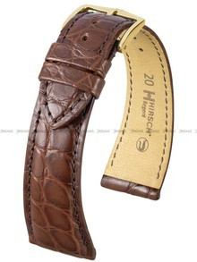 Pasek skórzany z aligatora do zegarka - Hirsch Regent 04107119-1-18 - 18 mm