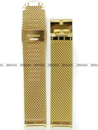 Pozłacana, siateczkowa (mesh) bransoleta do zegarka Demus Bra8, 20 mm, Srebrna