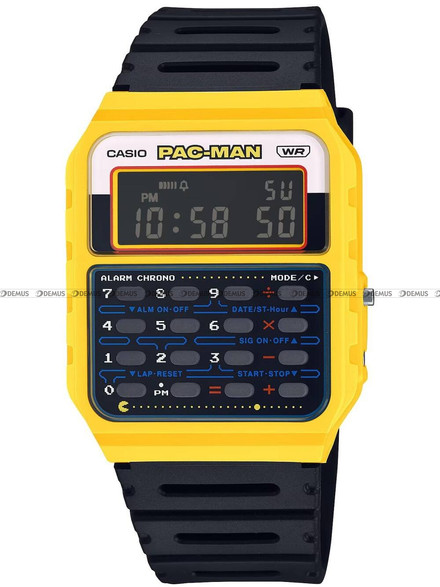 Zegarek Casio Vintage z kalkulatorem 45th PAC-MAN anniversary CA 53WPC 1BER - Edycja specjalna